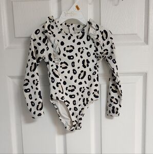 Leopard Print Kids One Piece Swimsuit
